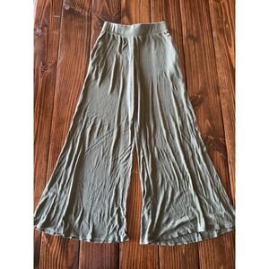 By Together Wide Leg Modern Boho Bohemian Ribbed Palazzo Pants Sz S